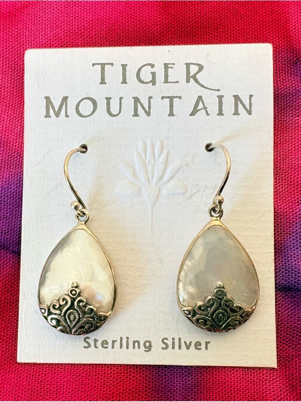 Tiger Mountain Sterling Silver Mother of Pearl MOP earrings